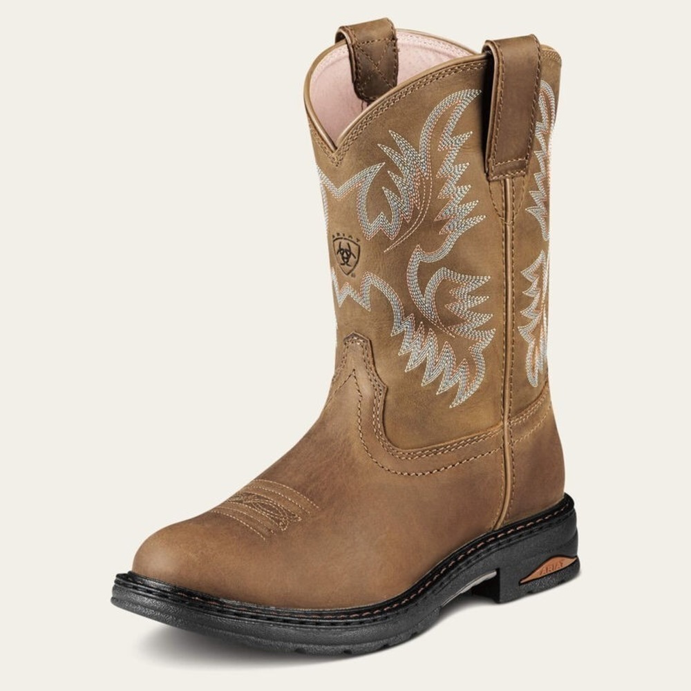 Ariat® (Women's 8 B) Tracey™ Comp-Toe Western Work Boot, Dusted Brown - $180